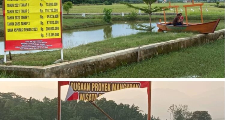 Warga Pasang Daftar Dugaan Proyek Mangkrak di Lokasi Wisata Air Desa Wuled Pekalongan