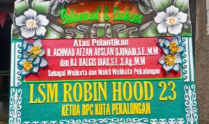 LSM Robin Hood 23 Mengucapkan Selamat dan sukses Atas Pelantikan Bapak H.Achmad Afzan Aslan Djunaid Sebagai Walikota Pekalongan